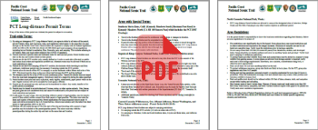 PCT Long-Distance Permit Terms